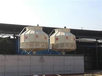 逆流式圆形冷却塔工作原理的体现